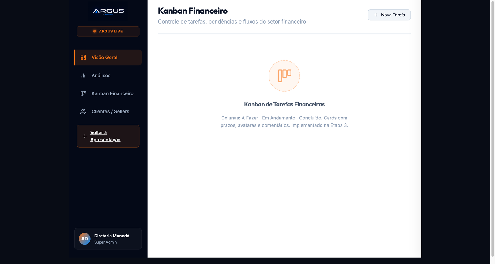 Dashboard Kanban